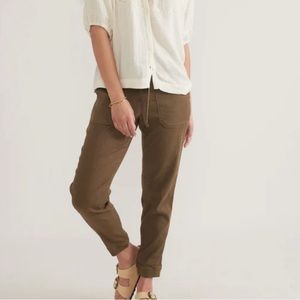 Marine Layer Luna Drapey Jogger Pant Military Olive. Size Small. Slightly worn.